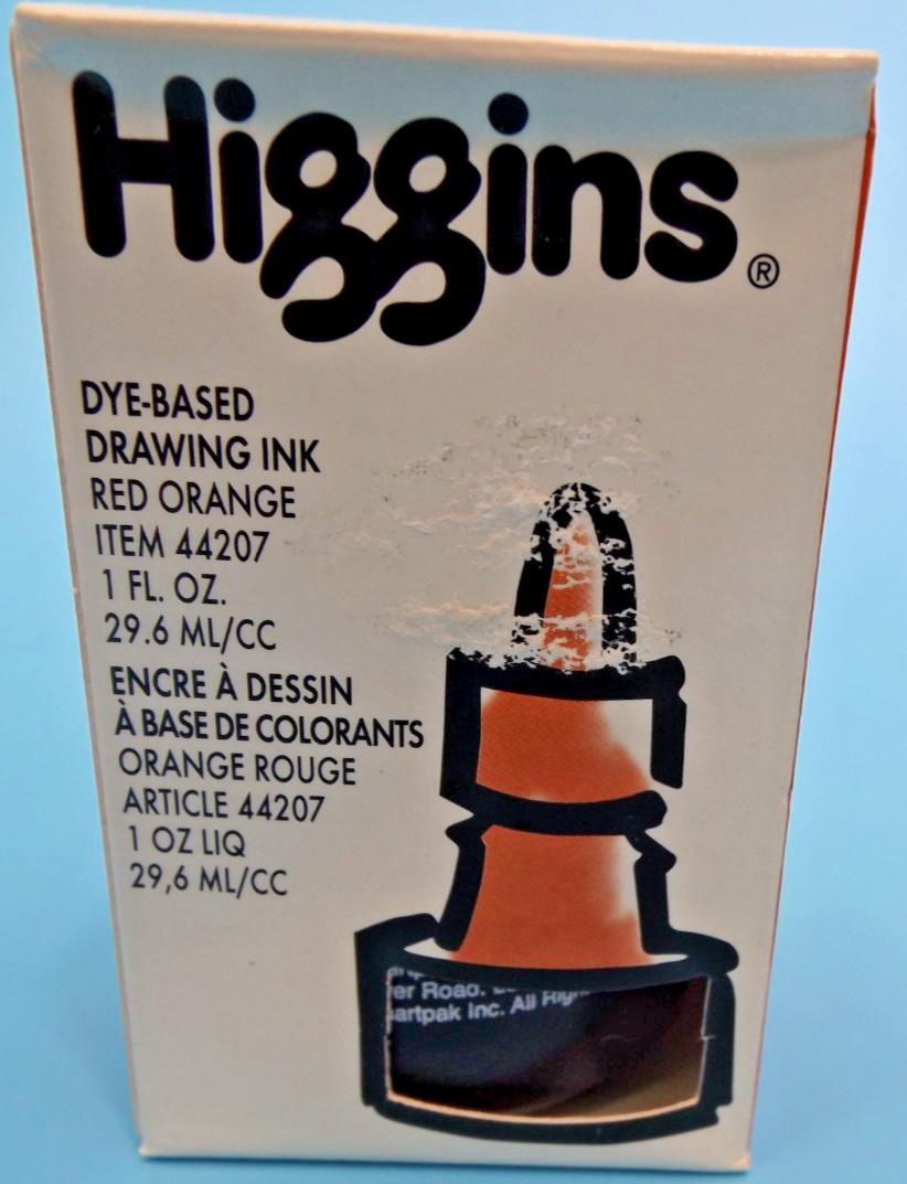 Higgins Pigment-Based Waterproof Drawing Ink 1 fl oz ea. – Set of 7 colors !