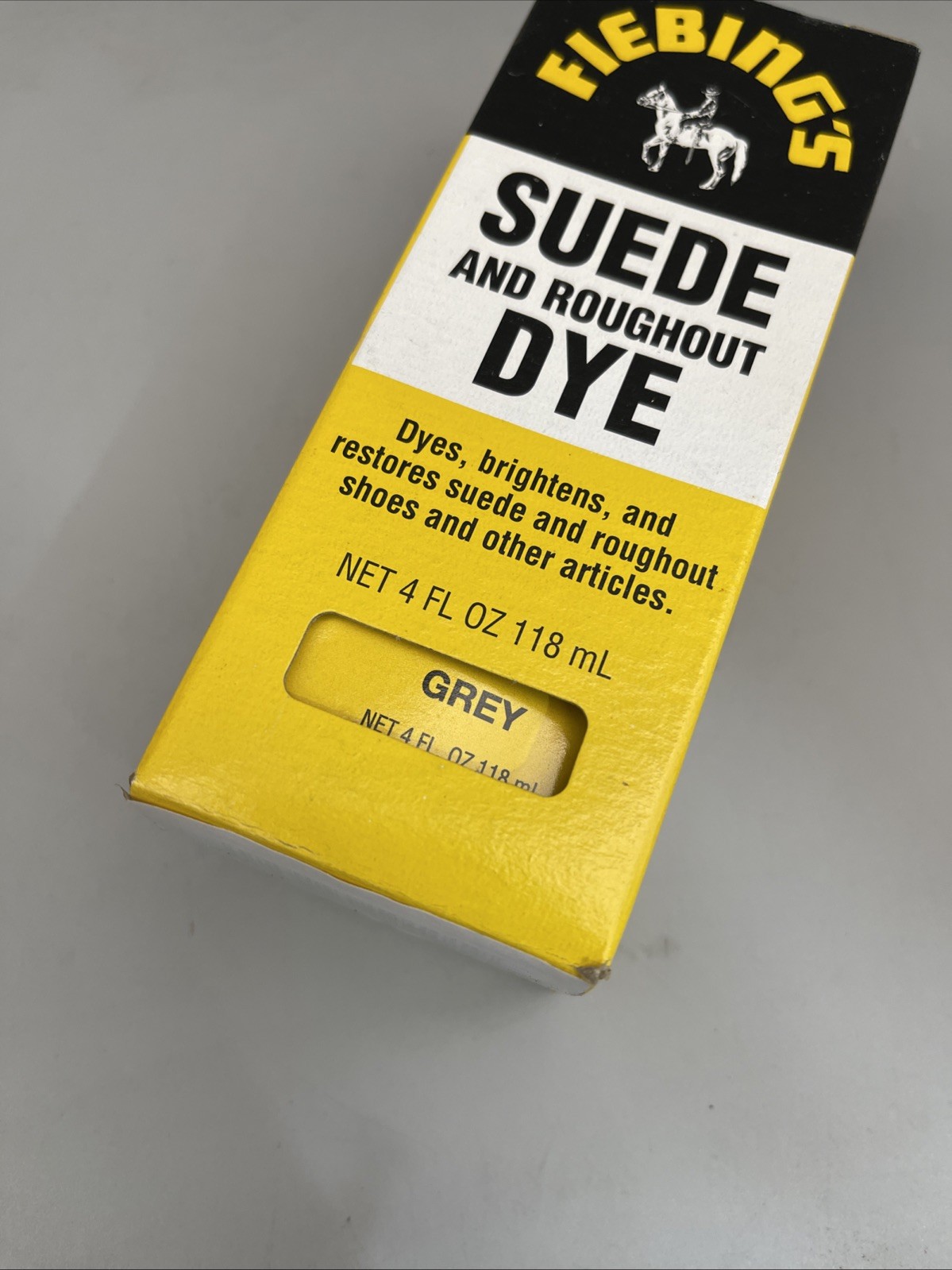 Fiebing’s Leather Dye Grey 4 oz. with Applicator for Shoes Boots Bags Brand New