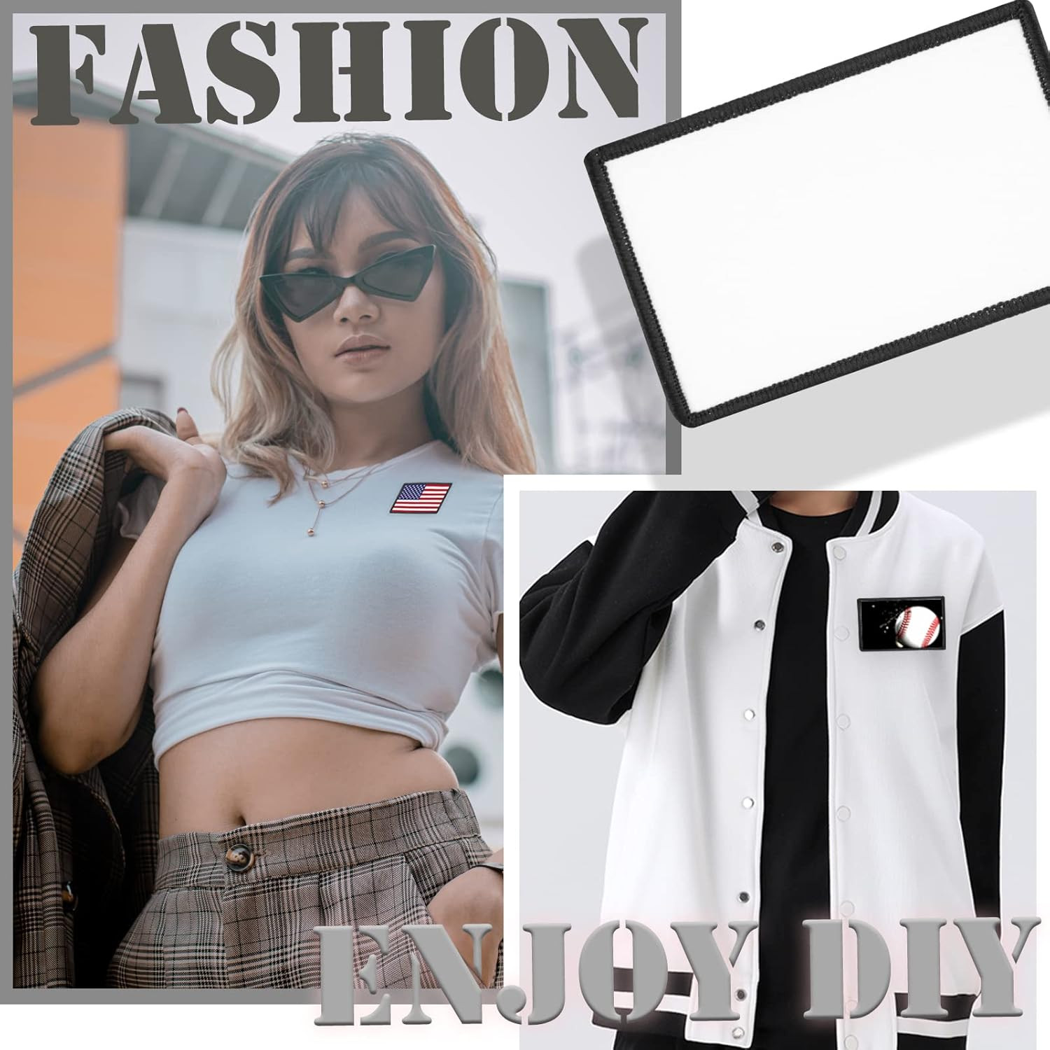 30 Pcs Sublimation Patches – Iron on Blank Patches for DIY Crafts Hats Caps Back