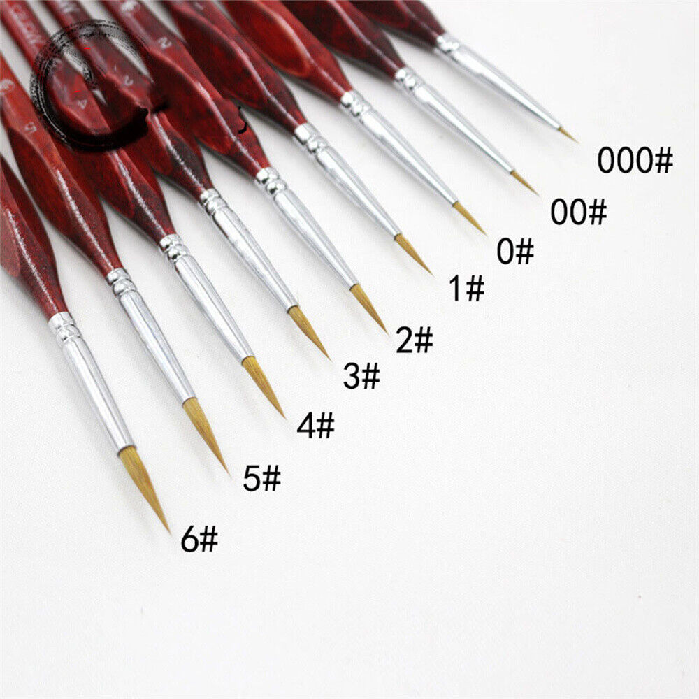 2025 1 Unit Paint Brush Set Sable Hair Detail Miniature skilled Nail Brushes#JP