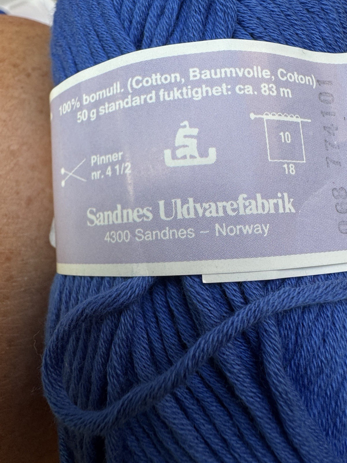 Lot of 5 Sandnes Garn Mandarin Soft Cotton Yarn, 68 Royal Blue, Y04762 discount