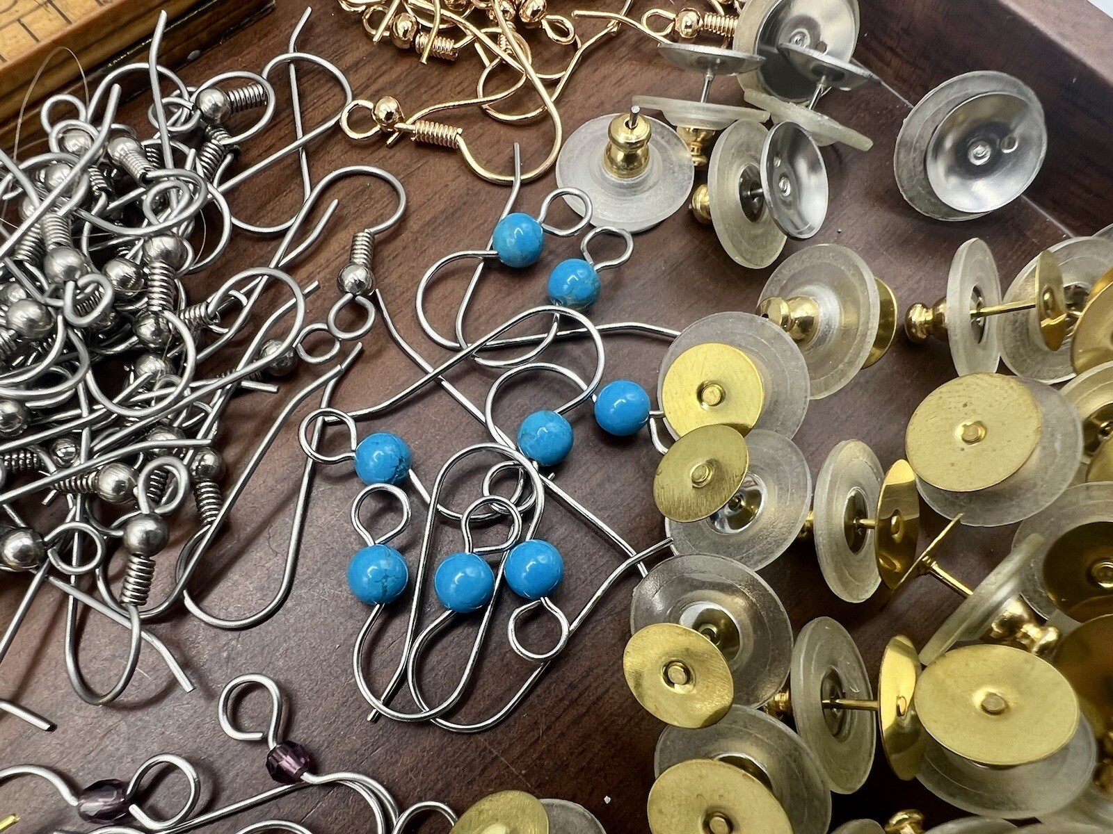 161 Pairs Pierced Earring Findings Mixed New Old Stock DIY Jewelry Making Lot