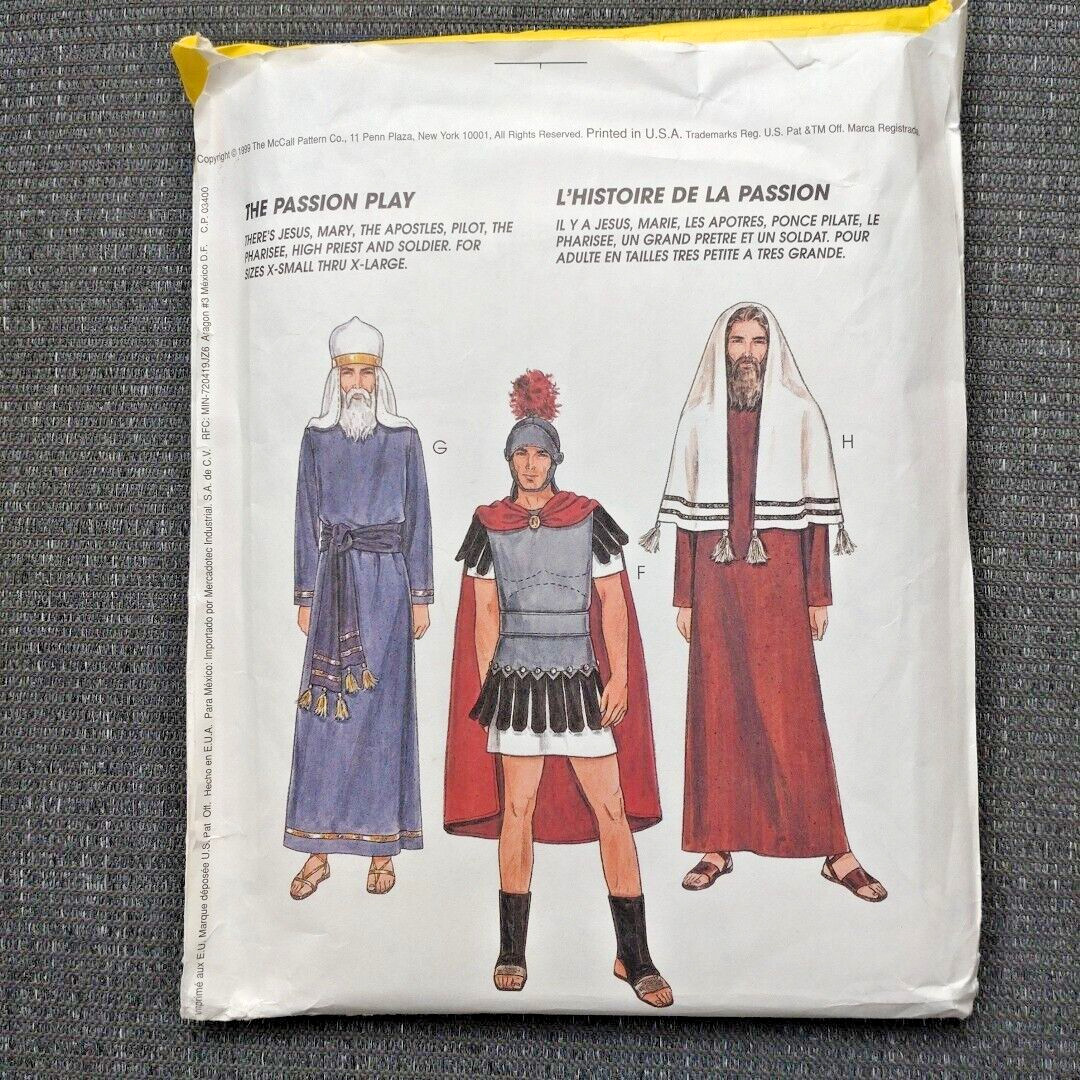 Vintage McCalls 2060 Passion Play Biblical Unisex Adult Costume Size 34-36 Uncut
