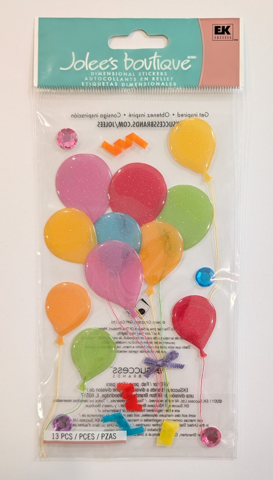 RARE Jolee’s Vellum Balloons Birthday Party Celebration Scrapbooking Stickers