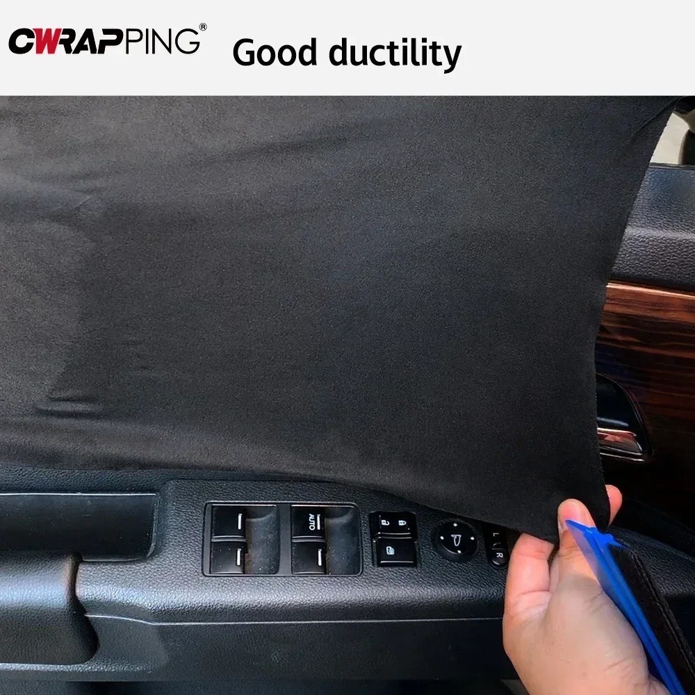 Car Interior Modification Stickers High-quality Suede Fabric Vinyl Auto Self-add