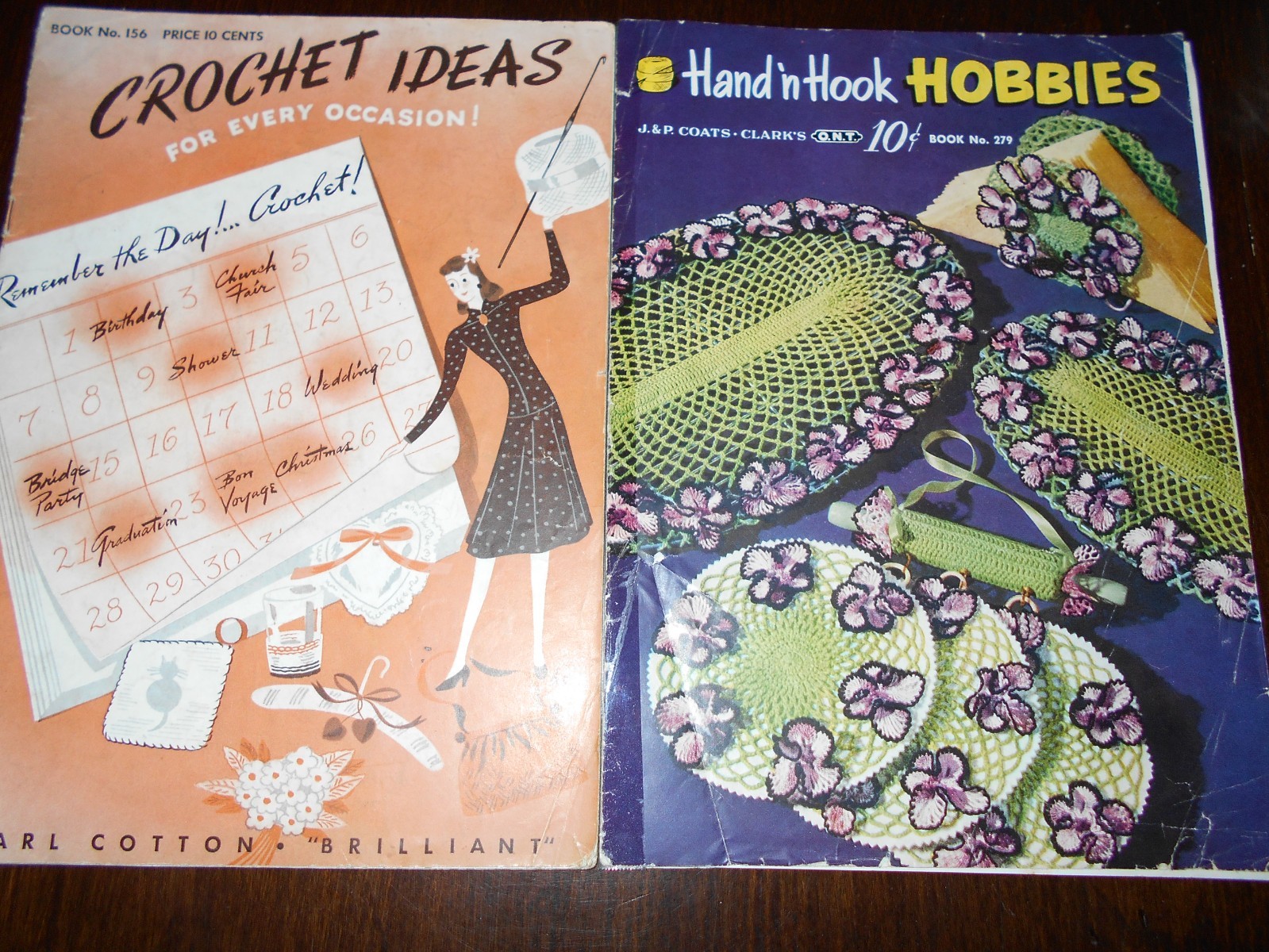 Vintage 6 Crochet Pattern Books for Gifts Bazaar, Star 80-89, Lily 51, Clark 279