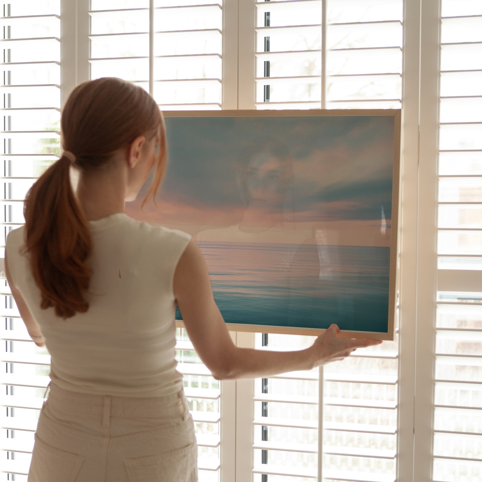 Serene Ocean Sunset Wall Art Calm Seascape Decor