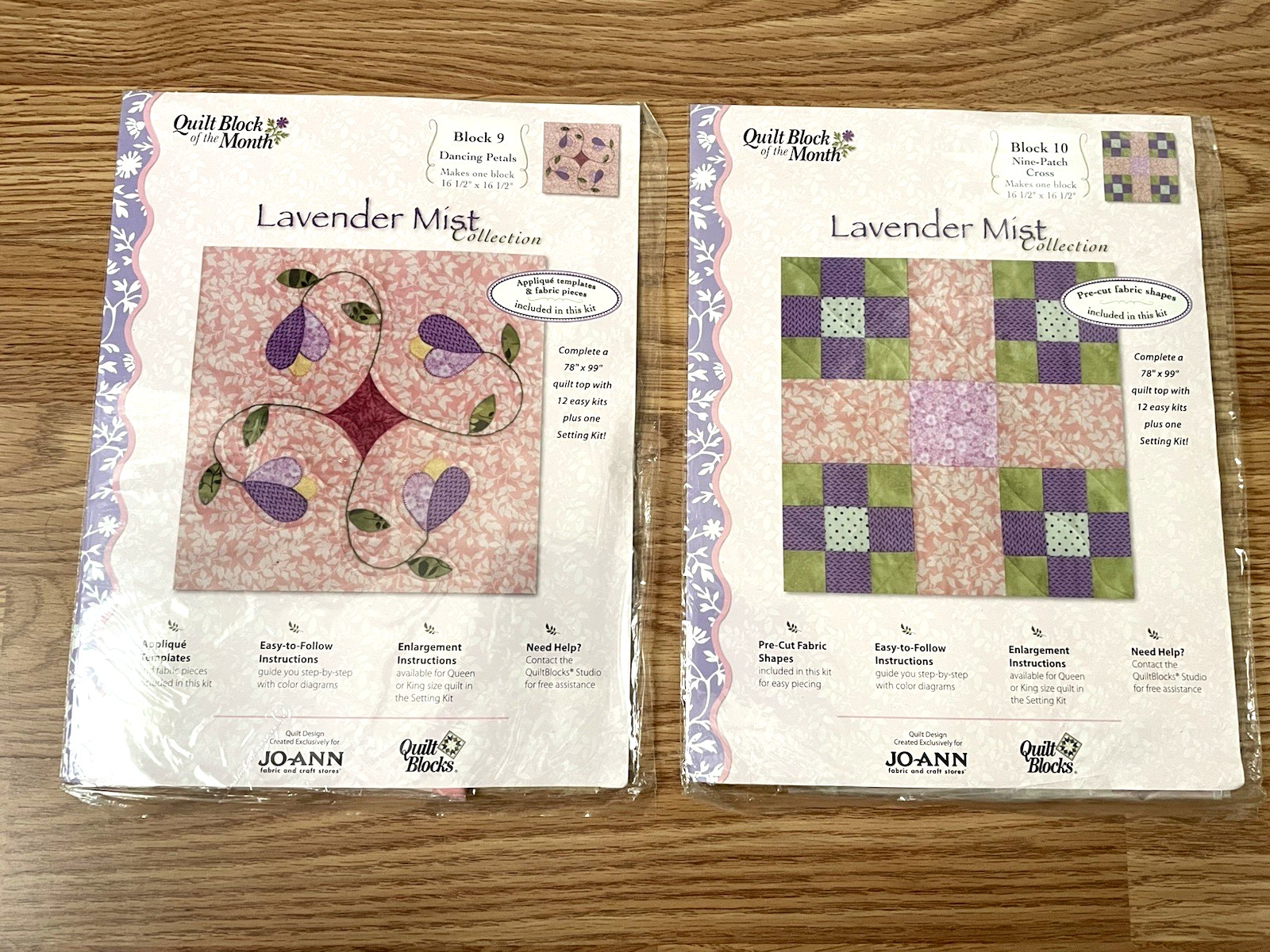 Jo Ann Simply My Style Block of the Month Lavender Mist 1-12 Kit Set New