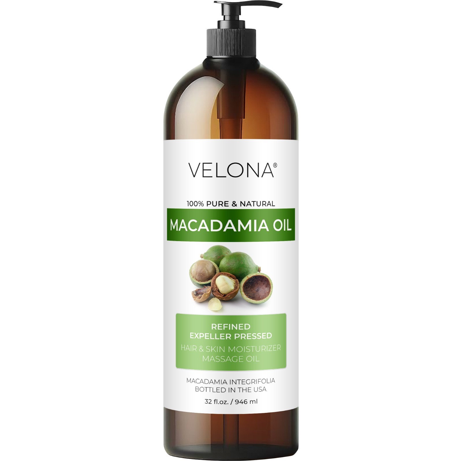 Macadamia Nut Oil By Velona 2oz-7lb Refined Expeller pressed Skin Hair Body Face