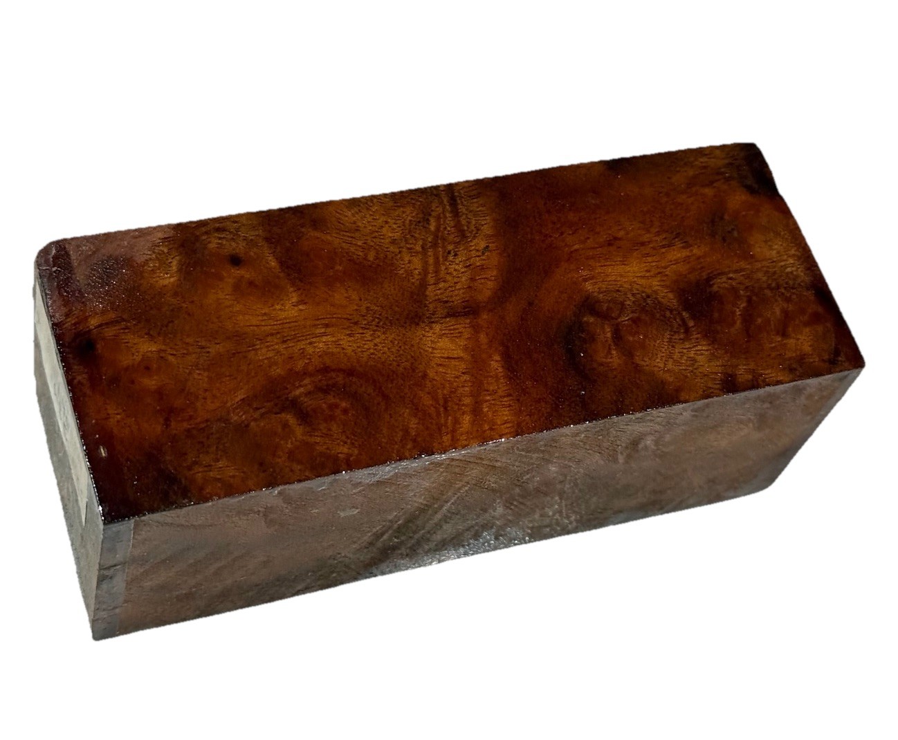 Camphor burl wood turning blank 2-1/8″ x 2-1/8″ x 5-1/2″ (e96) Dried Burl Wood