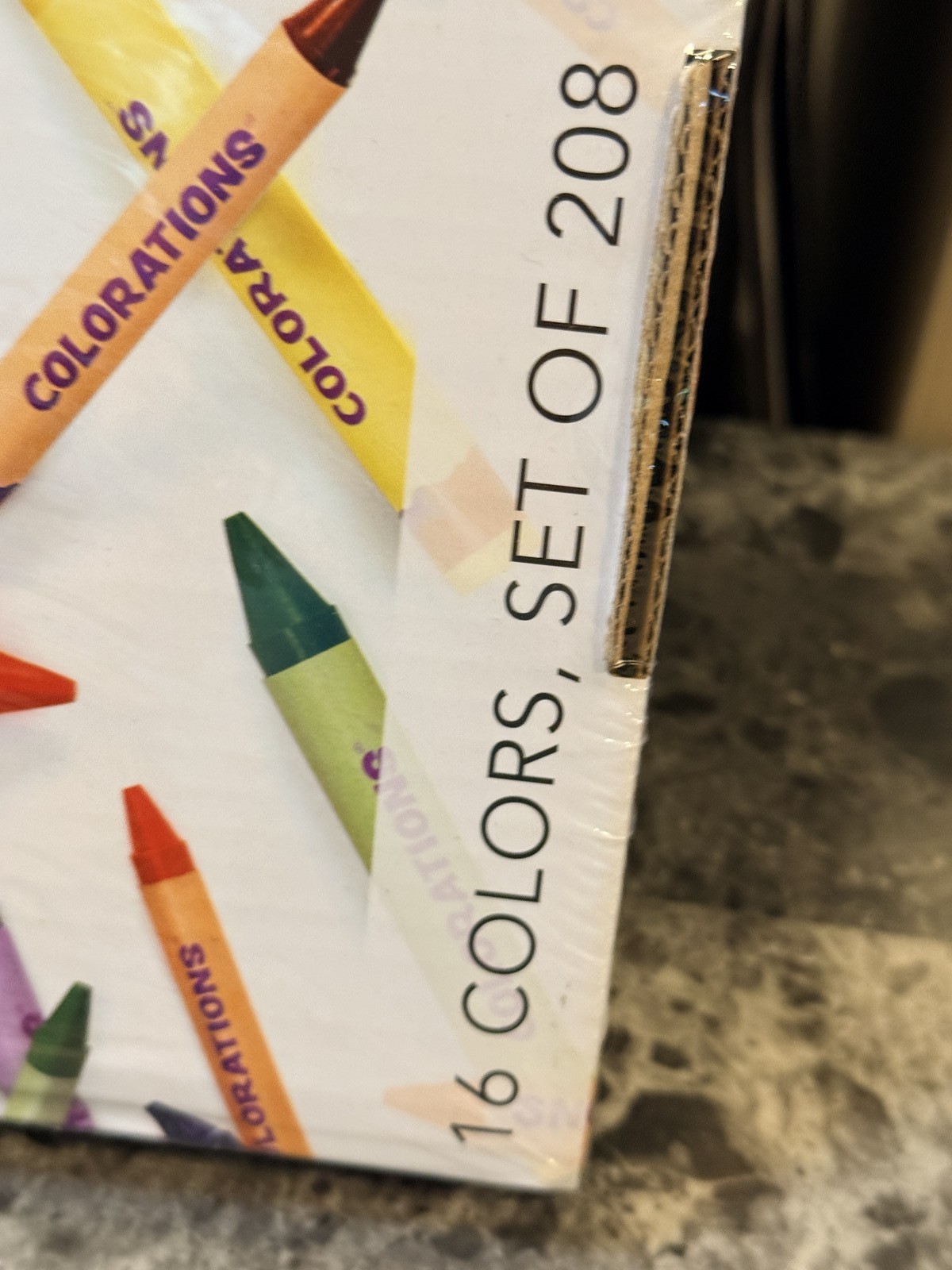 COLORATIONS Regular Triangular Crayons 16 Colors Set of 208 Bulk Non-Toxic Art