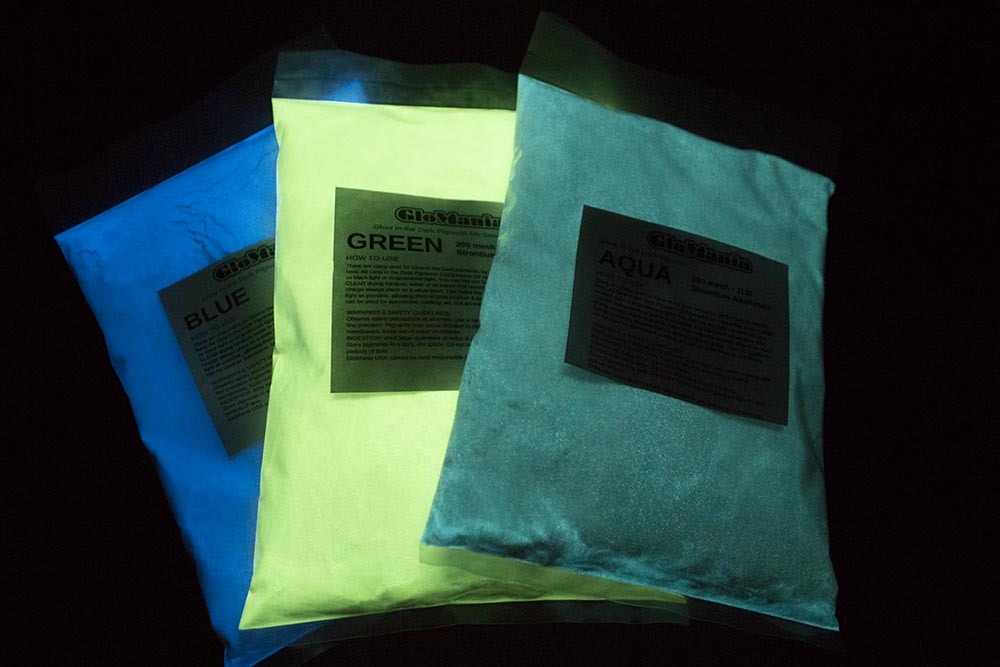AQUA Glow in the Dark pigment powder 5th Gen 1lb Luminous, Strontium