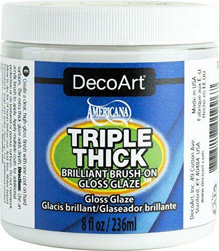 Triple Thick Gloss Glaze DecoArt Used Wood Brilliant Home Decor Jar 8-Ounce