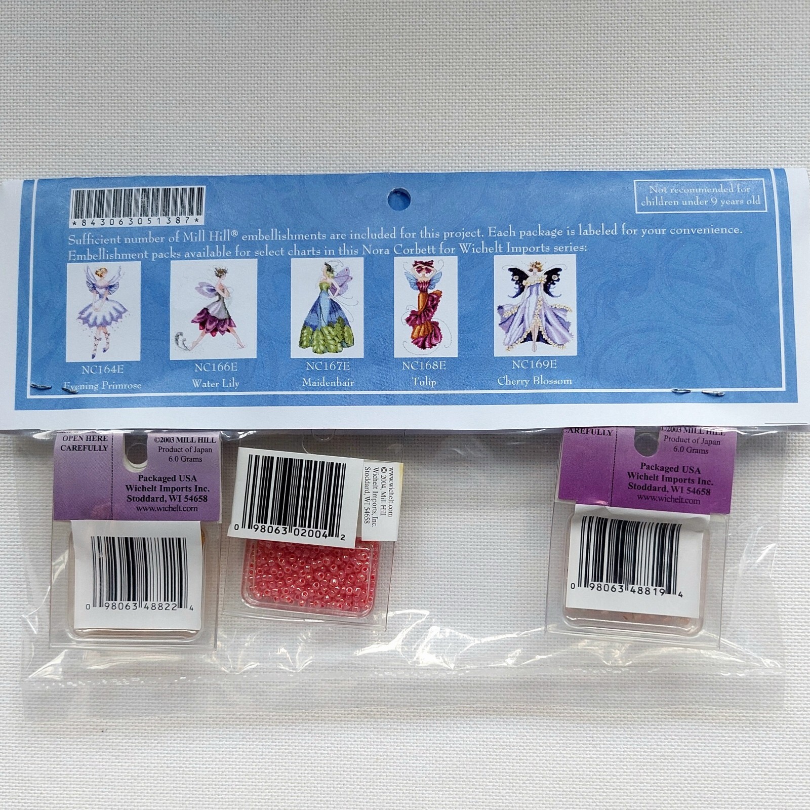 Nora Corbett Cherry Blossom Cross Stitch Chart and Embellishment Pack NC169
