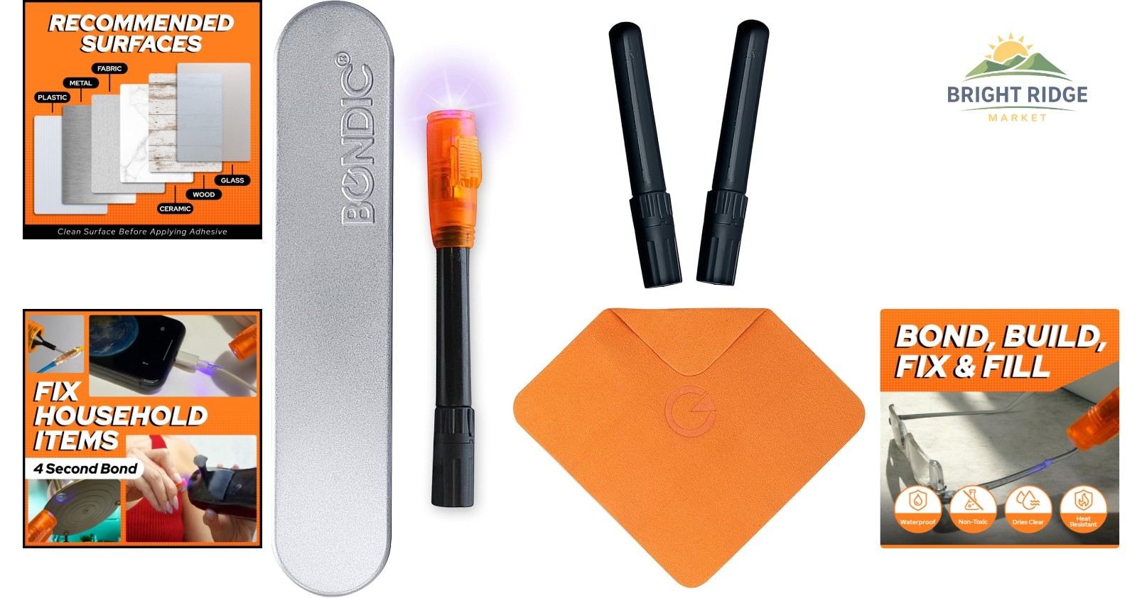 Clear Adhesive with Medium Viscosity for Jewelry, Plastic, and Wood Projects