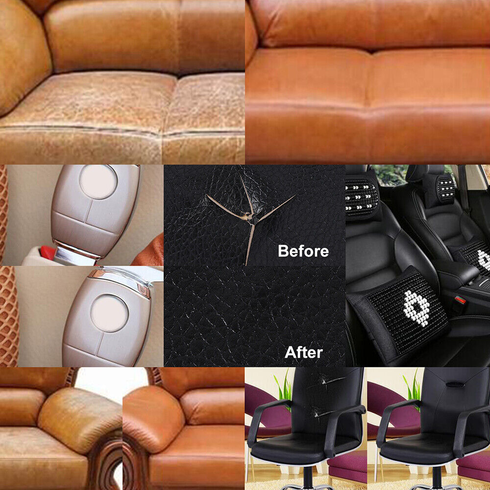 Leather Repair Kit Self-Adhesive Patch for Car Seat Sofa Clothing Jackets US