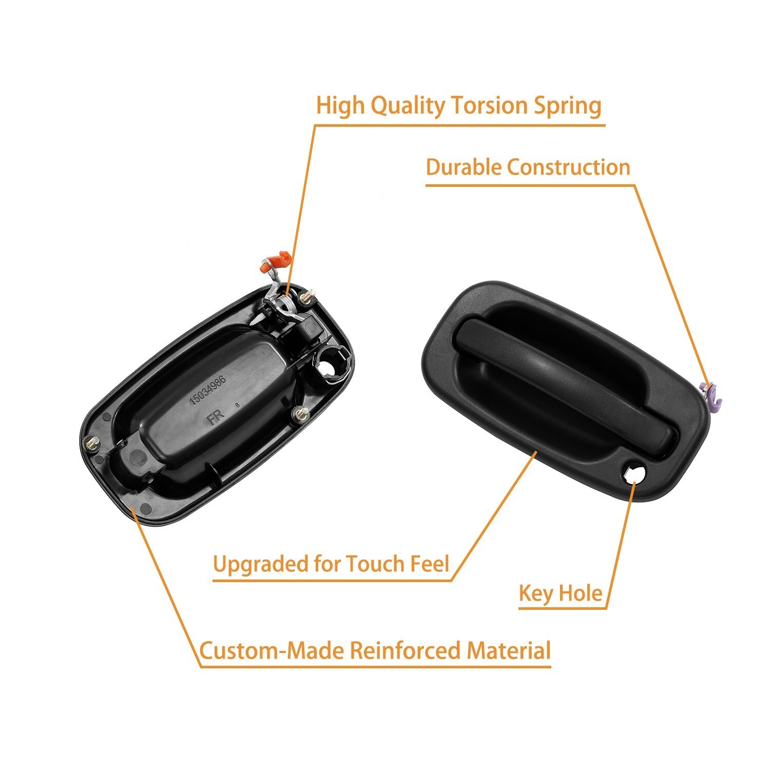Exterior Door Handle Front Left & Right for 1999-2007 Chevy Silverado GMC Sierra