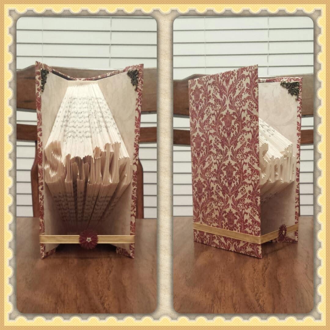 Custom Folded Book – Date, Name!!! Hand Folded To Order. Makes A Great Gift