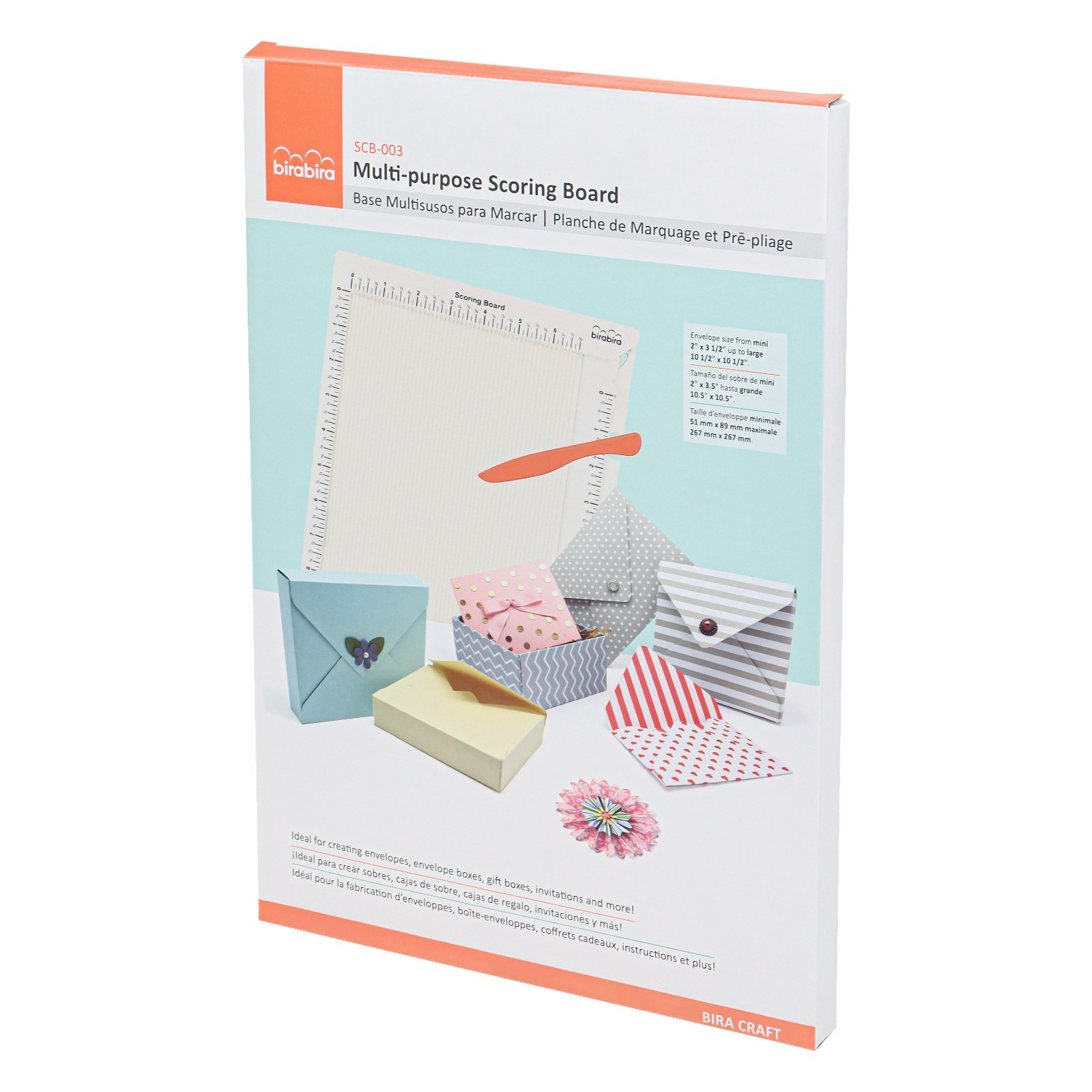 Bira Craft 12 x 6 3/4 inch Multi-Purpose Scoring Board & Score and Fold Tool