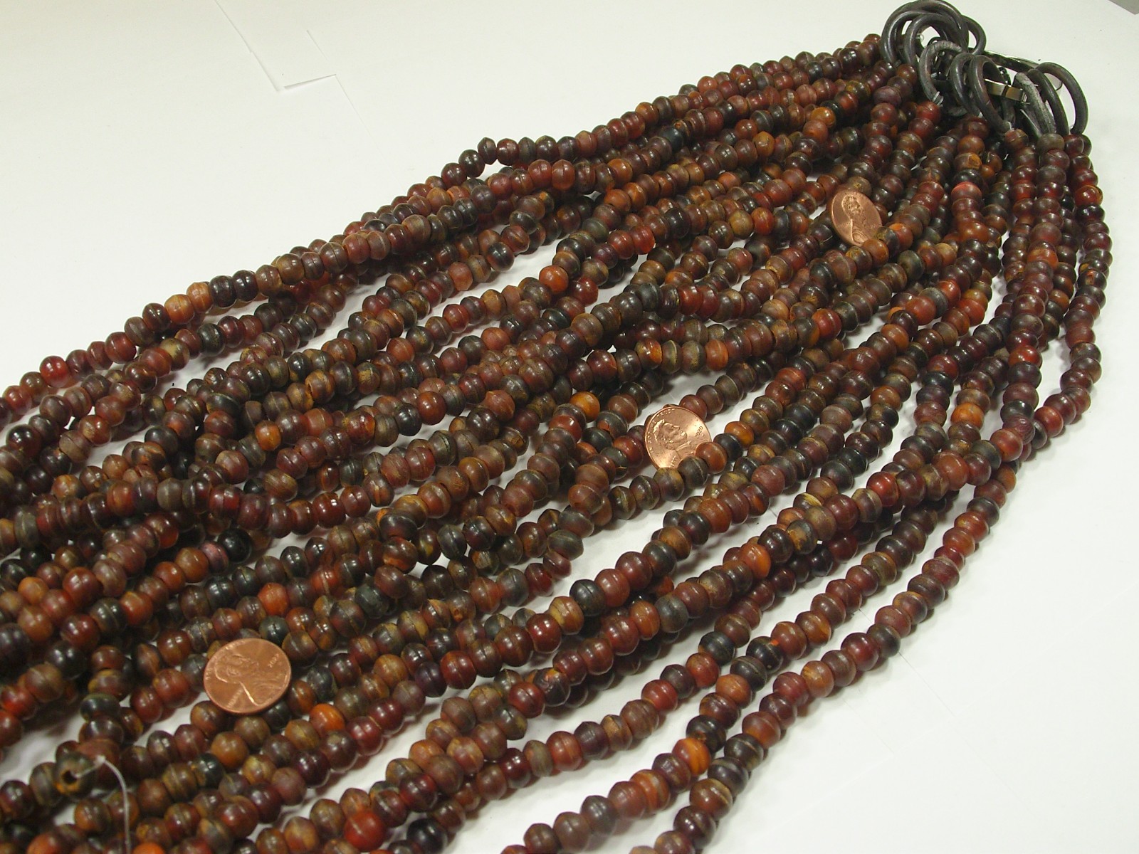 10 Strands 15″ (6mm x 8mm) India Handmade Horn Beads Wholesale Lot (ISR-1) ⭐