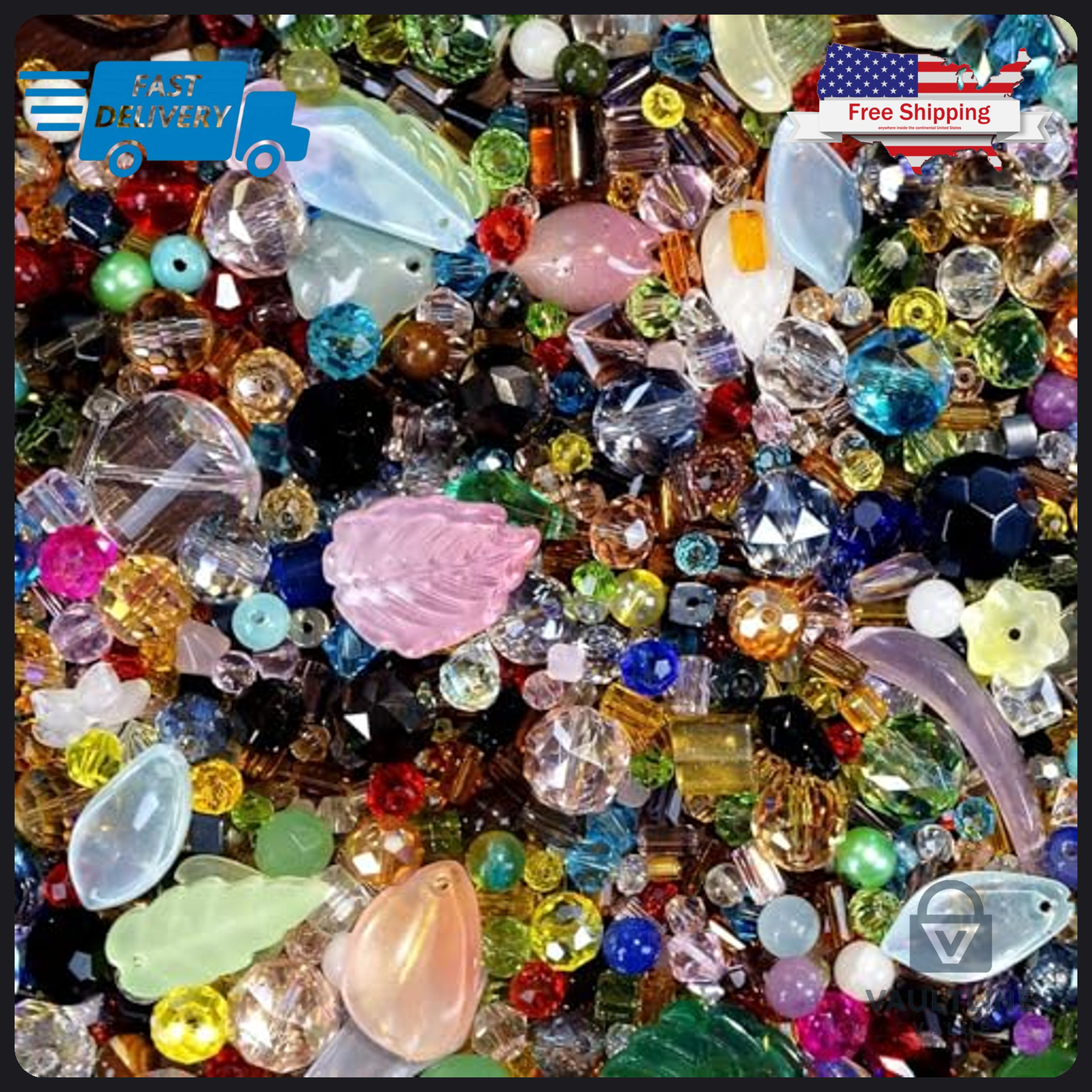 Cutefox Multi-Color Crystal Glass Beads for Jewelry Making and Crafting