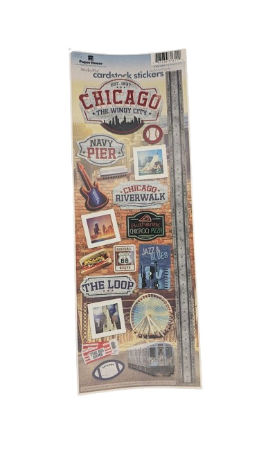Themed Scrapbook Stickers Sheet Lot City Vacation Outdoor Travel Paper Cardstock