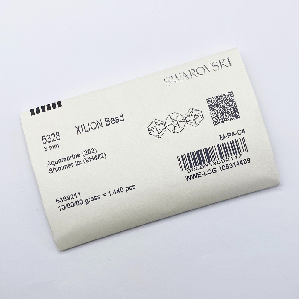 Swarovski 5328 XILION Crystal Bicone Beads Wholesale Factory Pack * AB / SHIMMER