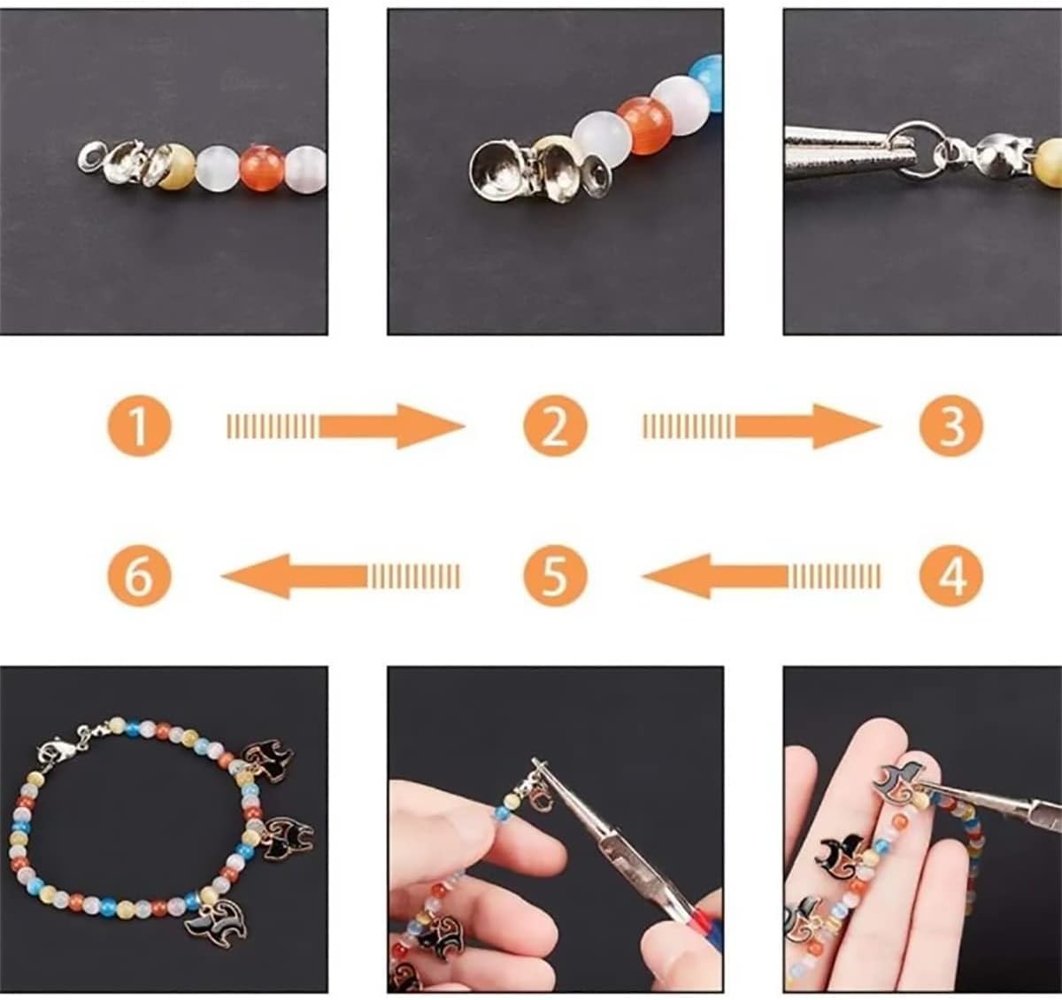Quality 500-Piece Metal End Caps Set: 5 Colors for Beautiful Jewelry Creations