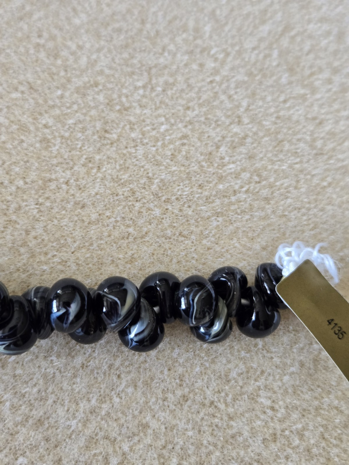 Unicorne Teardrop Glass Bead Strand, 9-10mm, #24135 Black Dahlia, 25 Per Strand