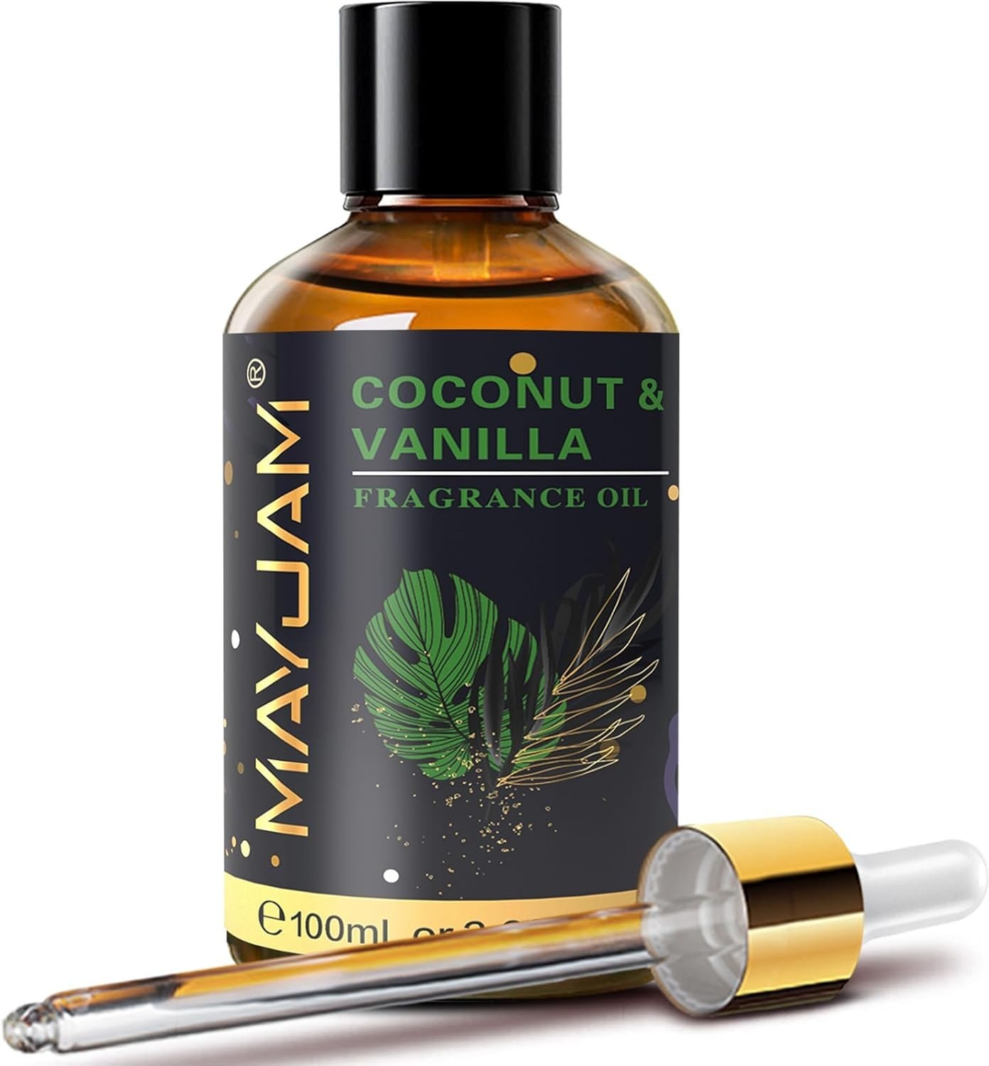 Long-Lasting Coconut Vanilla Fragrance Oil with Glass Dropper for DIY Projects