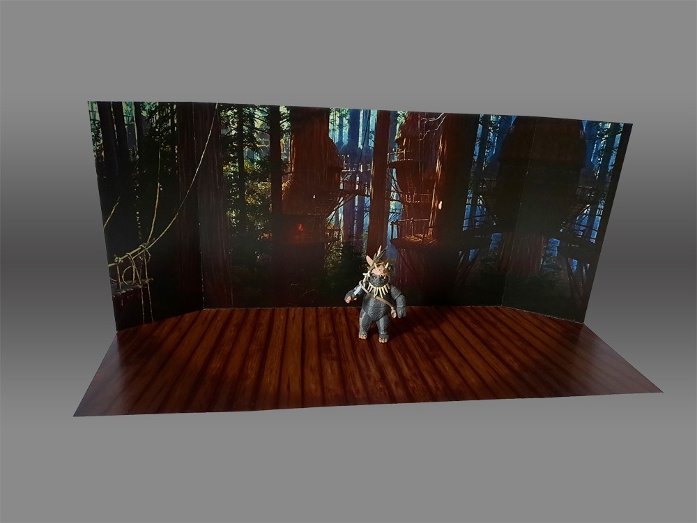 Original Trilogy Scenic Backdrop Display 6 Pack Star Wars Hasbro Kenner 3.75