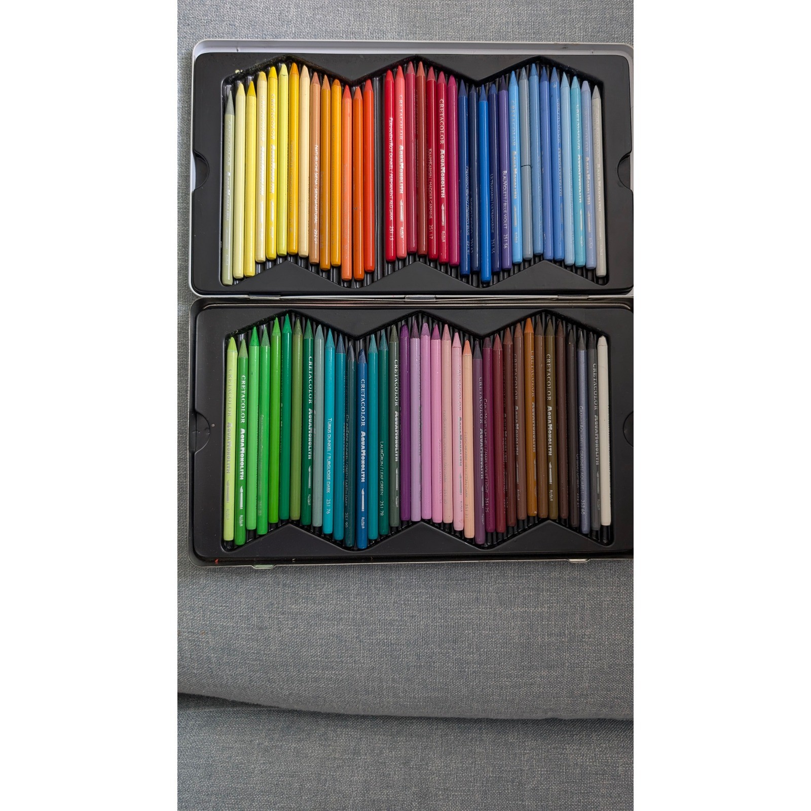 Cretacolori Aqua Monolith Woodless Watercolor Pencils Set Artist Tin Austria