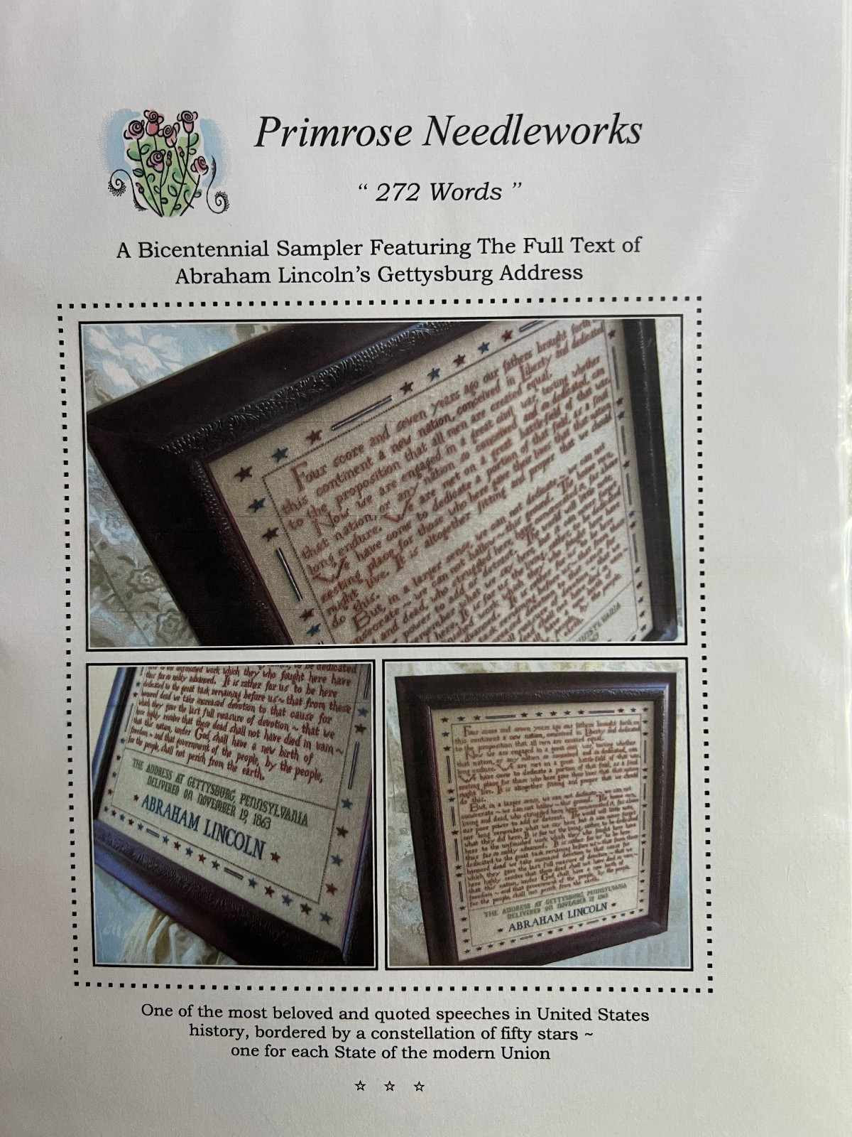 Primrose Needleworks- 272 Words chart