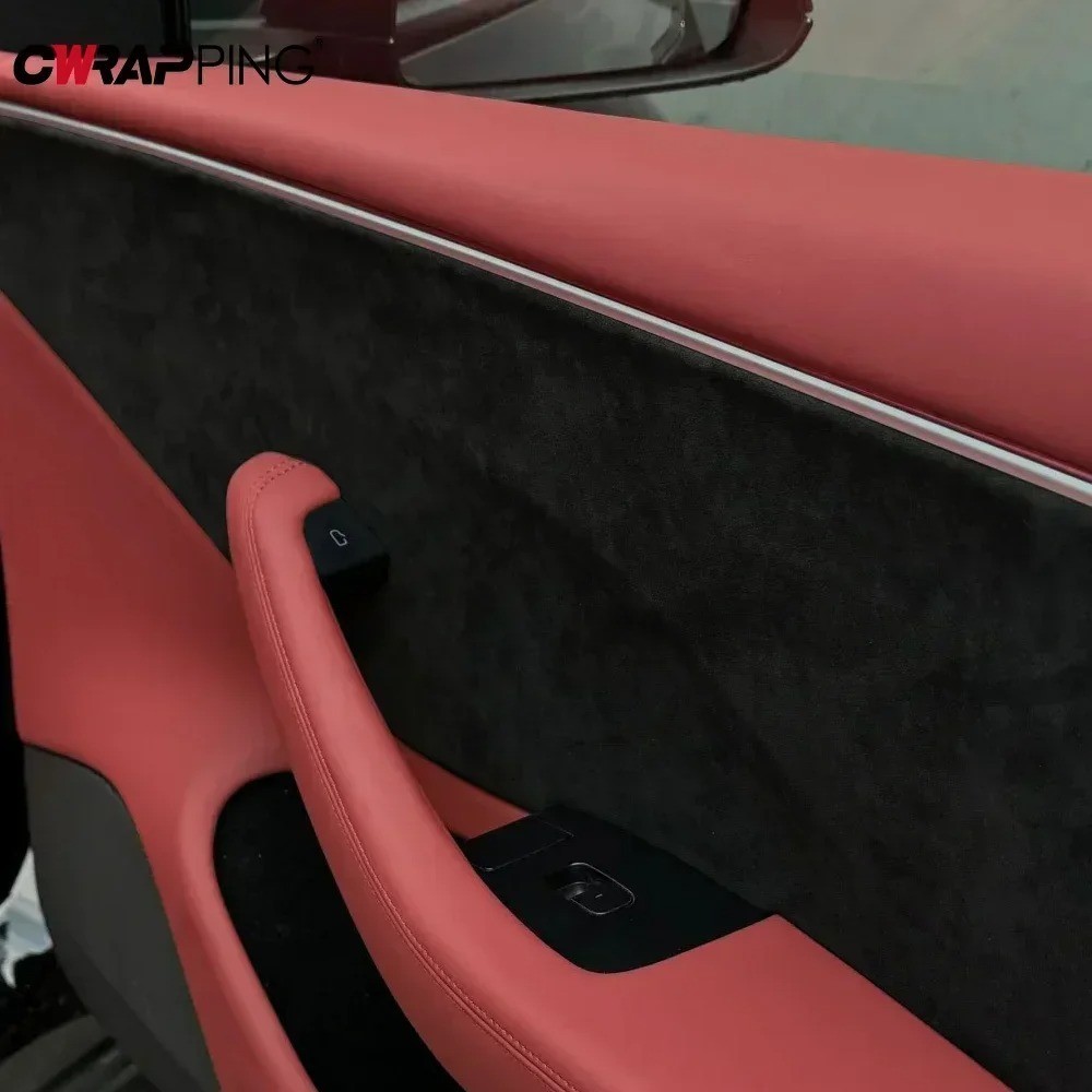 Car Interior Modification Stickers High-quality Suede Fabric Vinyl Auto Self-add