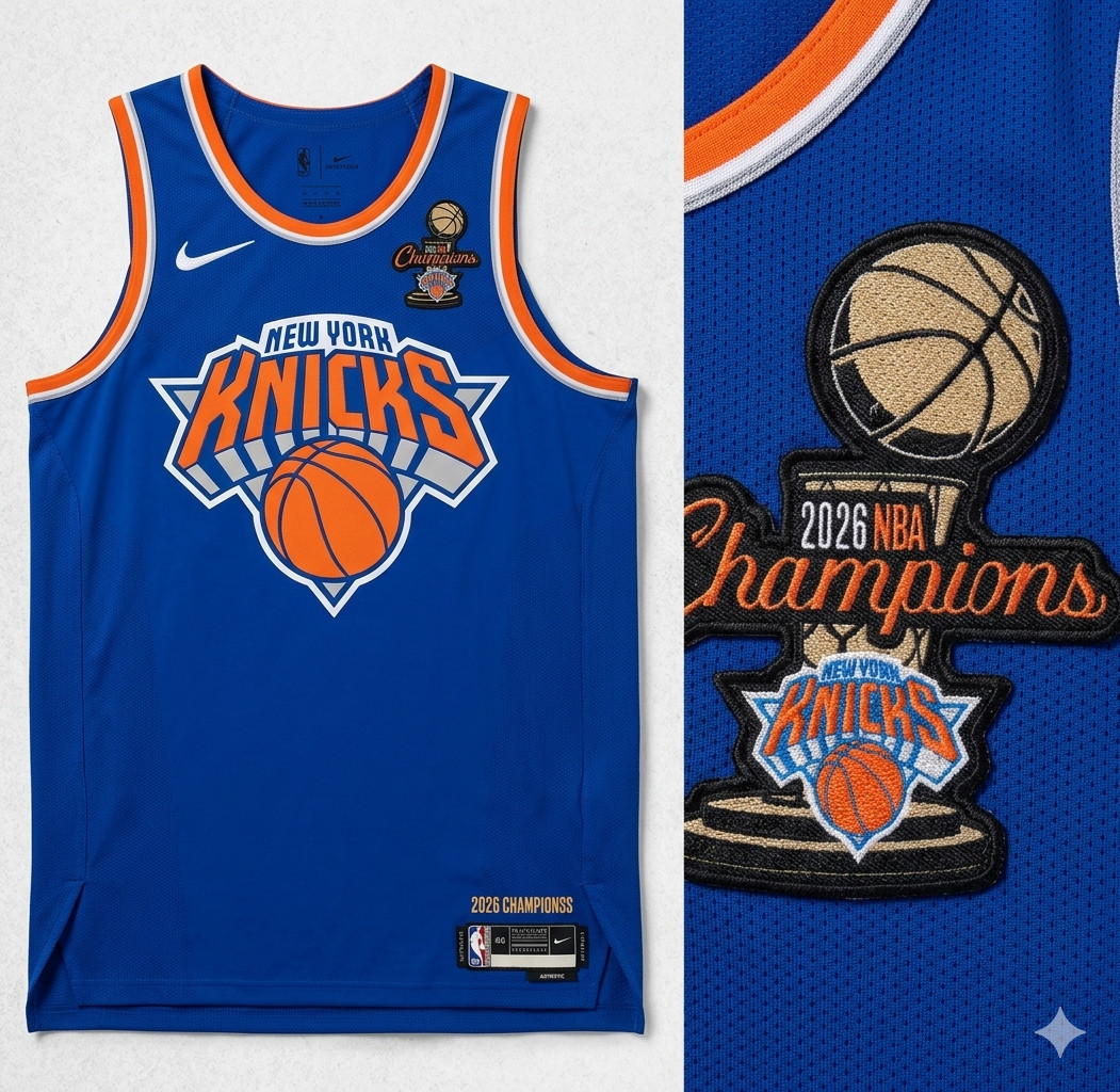 2026 NBA Finals Champs New York Knicks Jersey Patch Iron On 3.5 and 2.5 inch