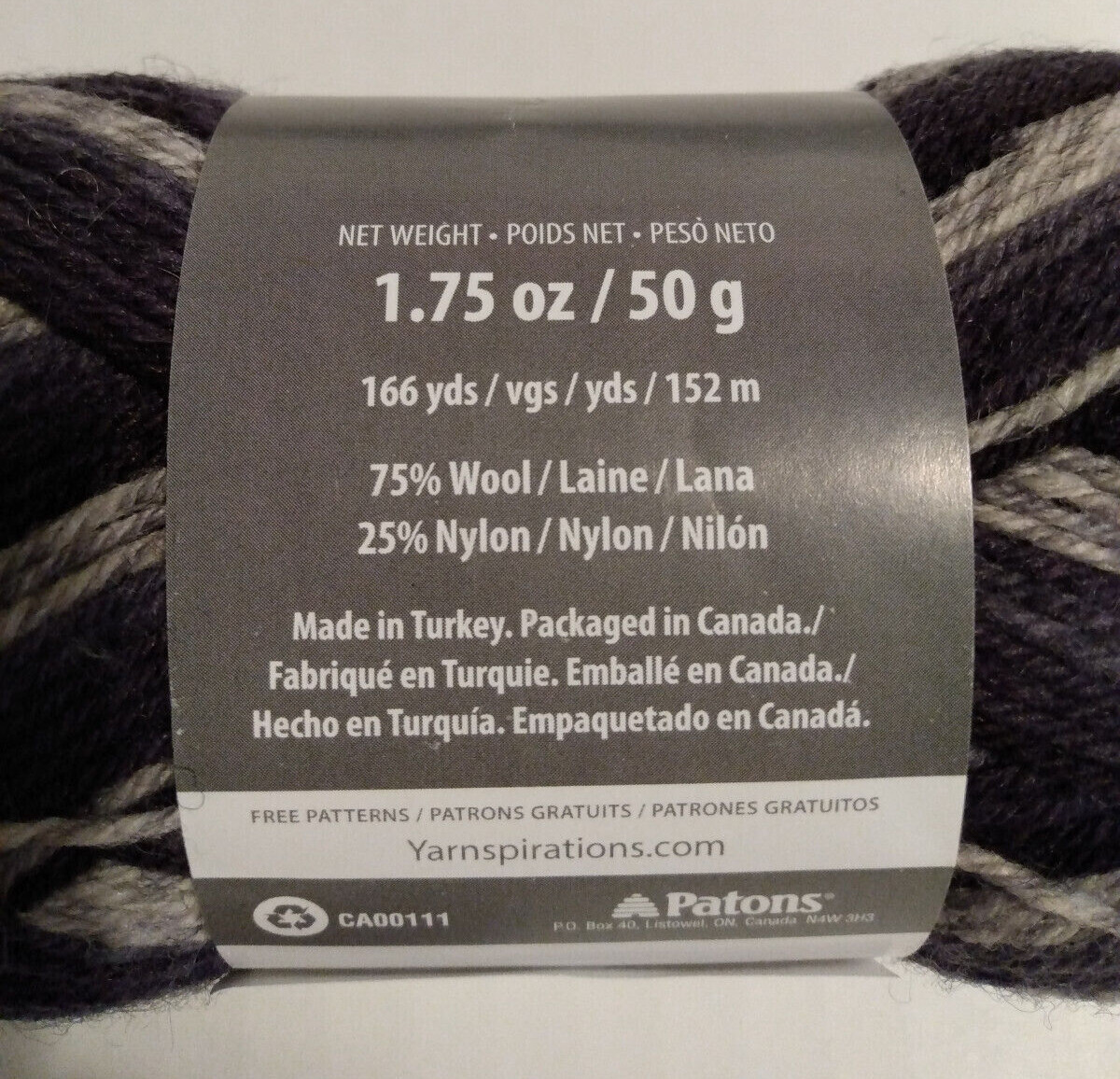 PATONS Kroy Sock Yarn Wool Striping LOT 6 Yarnspirations Super Fine 1 Wool/Nylon