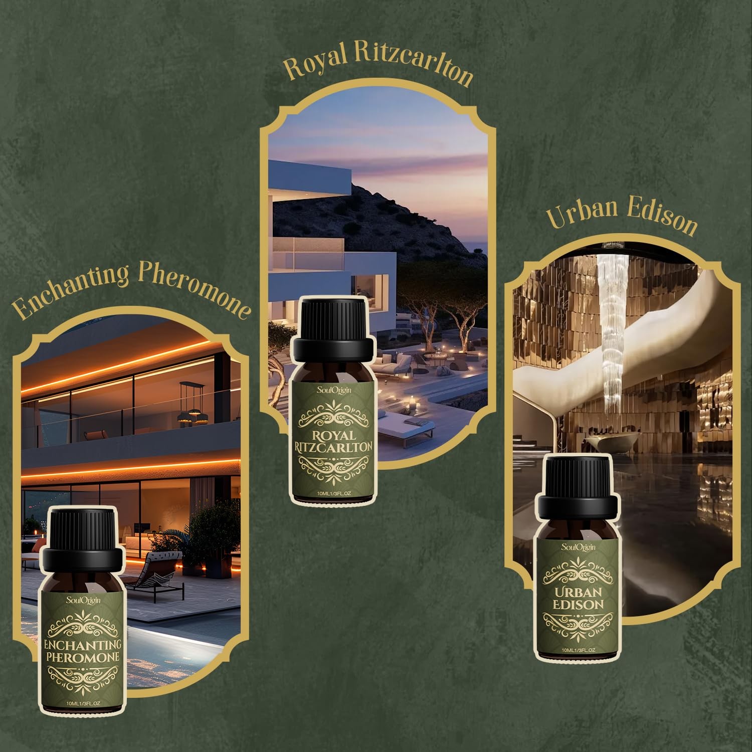 Soulorigin Hotel Diffuser Oils Gift Set, 0.3 Fl Oz (Pack of 1),