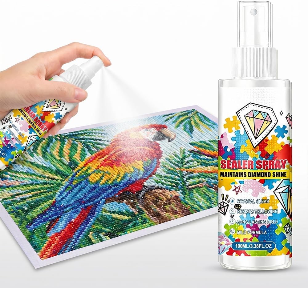 100ml Diamond Art Sealer Spray – Fast Drying Permanent Hold Glue, Easy to Use No