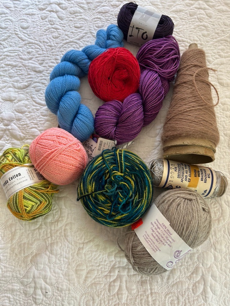 Mixed Yarn Lot ~ Assorted Sizes, Colors & Fibers ~ See photos