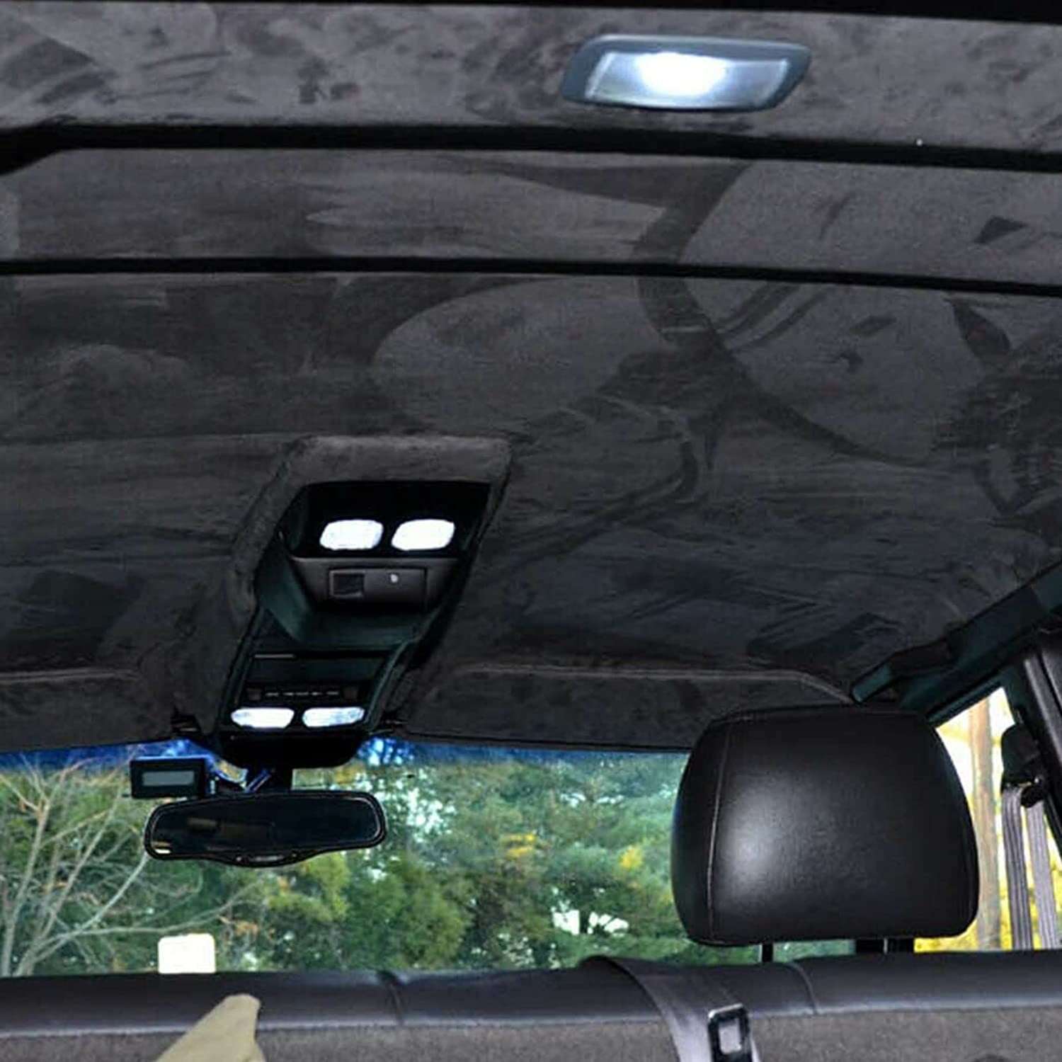 3MM Black Suede Headliner Fabric 120″x60″ Foam Backed for Car Inner Roof Repair