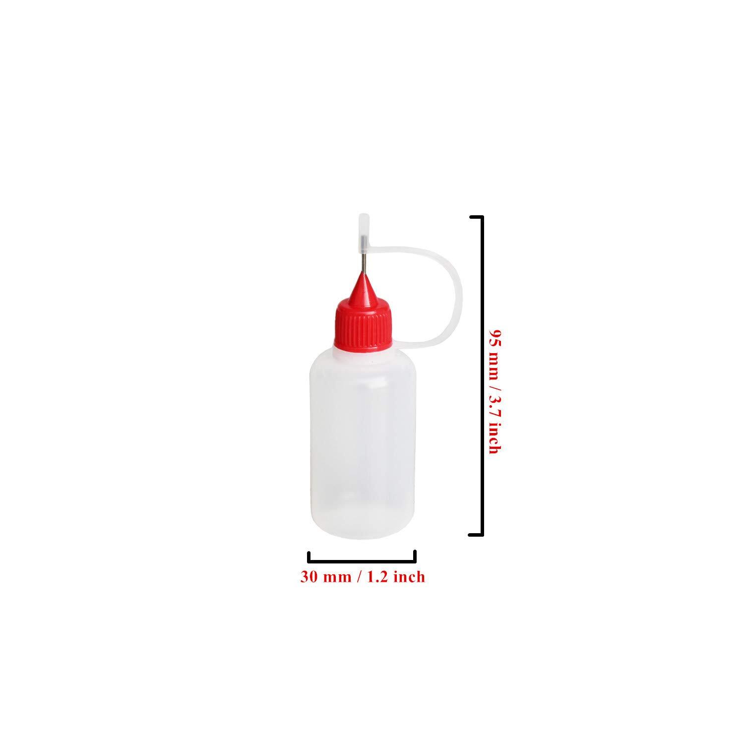 30 Pcs Precision Tip Applicator Bottles, Including 30pcs 1 Ounce Translucent …