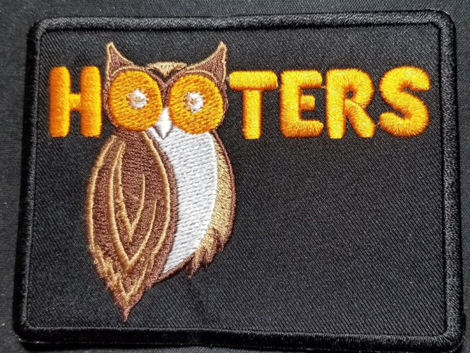 HOOTERS Embroidered Patch approx 2.5X3.5″