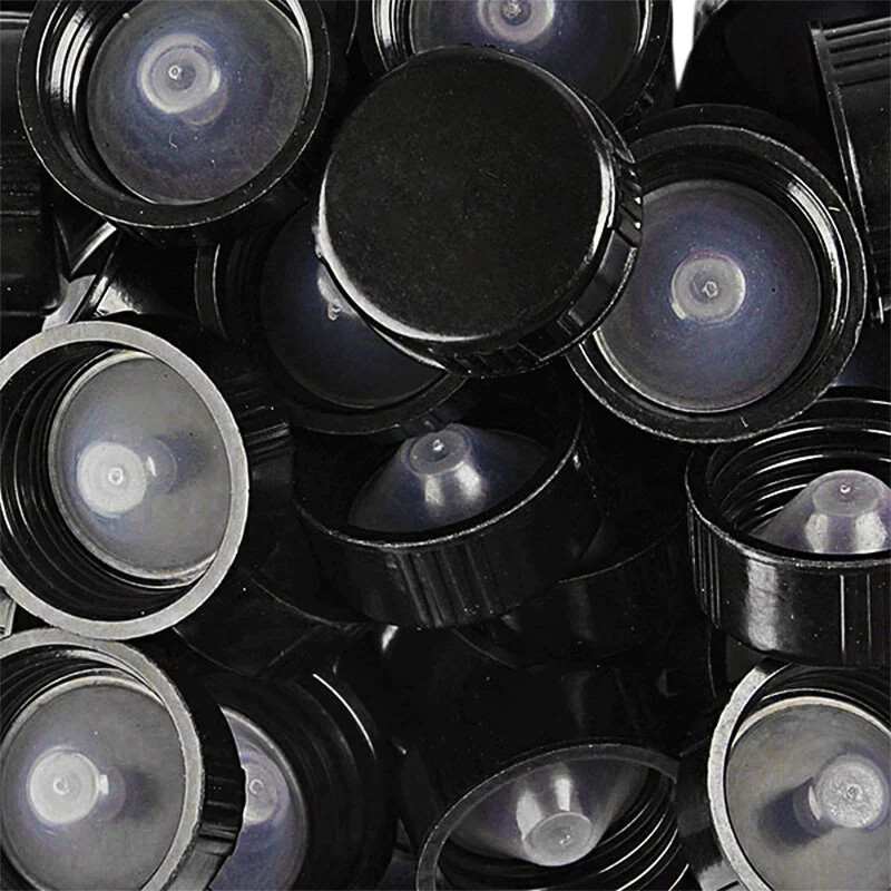 288 1 OZ 30ML CLEAR BOSTON ROUND GLASS BOTTLES WITH CLOSED CONED CAPS