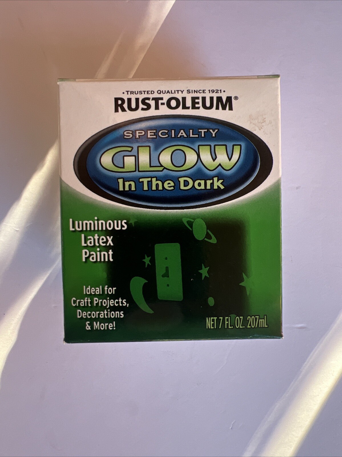 Rust-Oleum 214945 Specialty Glow In The Dark Luminous Latex Paint 7oz NEW