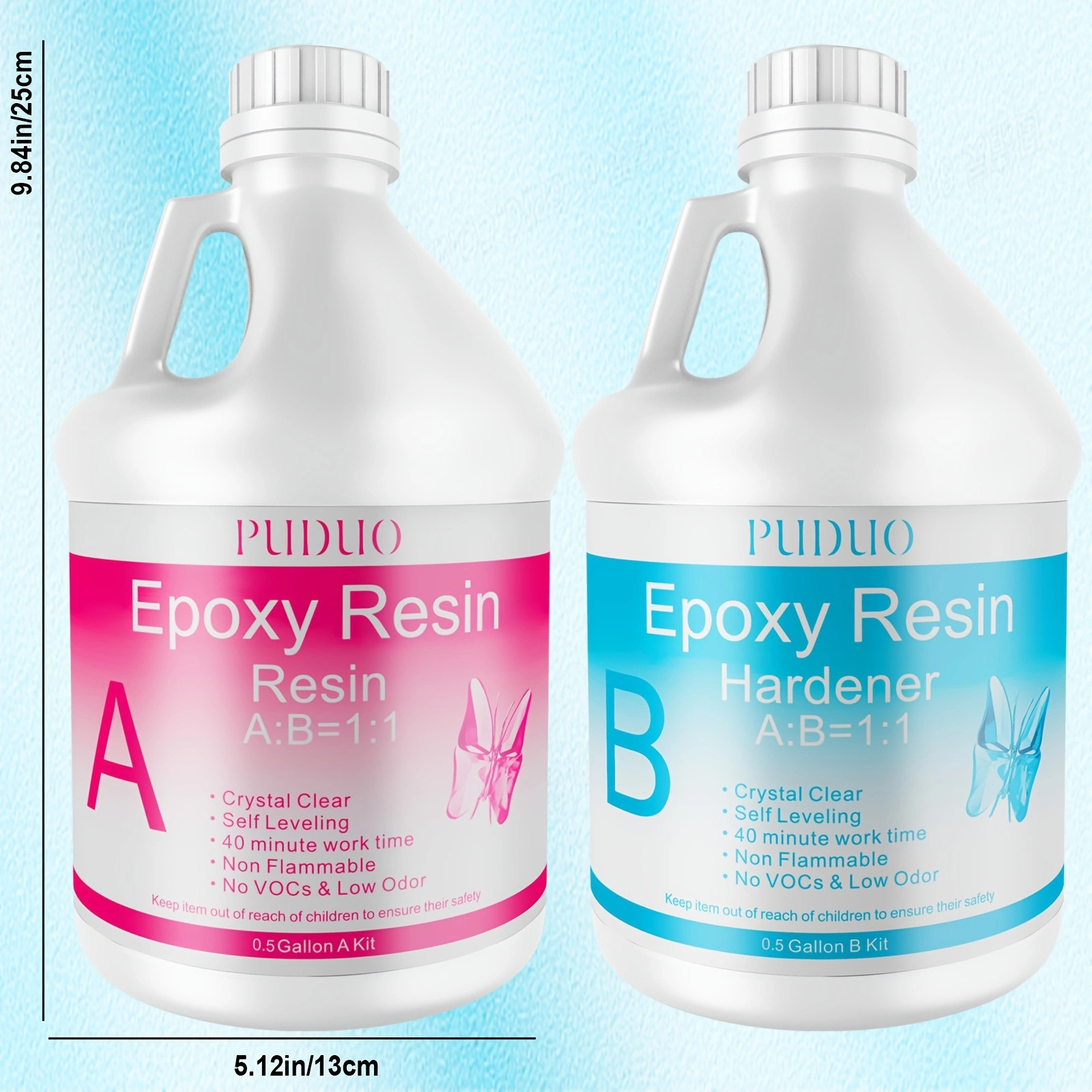 1-Gallon Epoxy Resin Kit With Accessories (Glitter & Crystal Clear Art Resin) –
