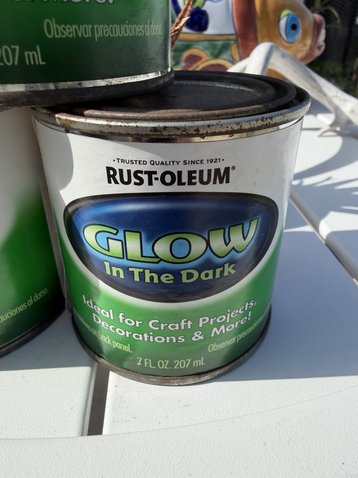 3 Rust-Oleum 214945 Glow in The Dark Brush On Luminous Latex Paint 7oz Halloween