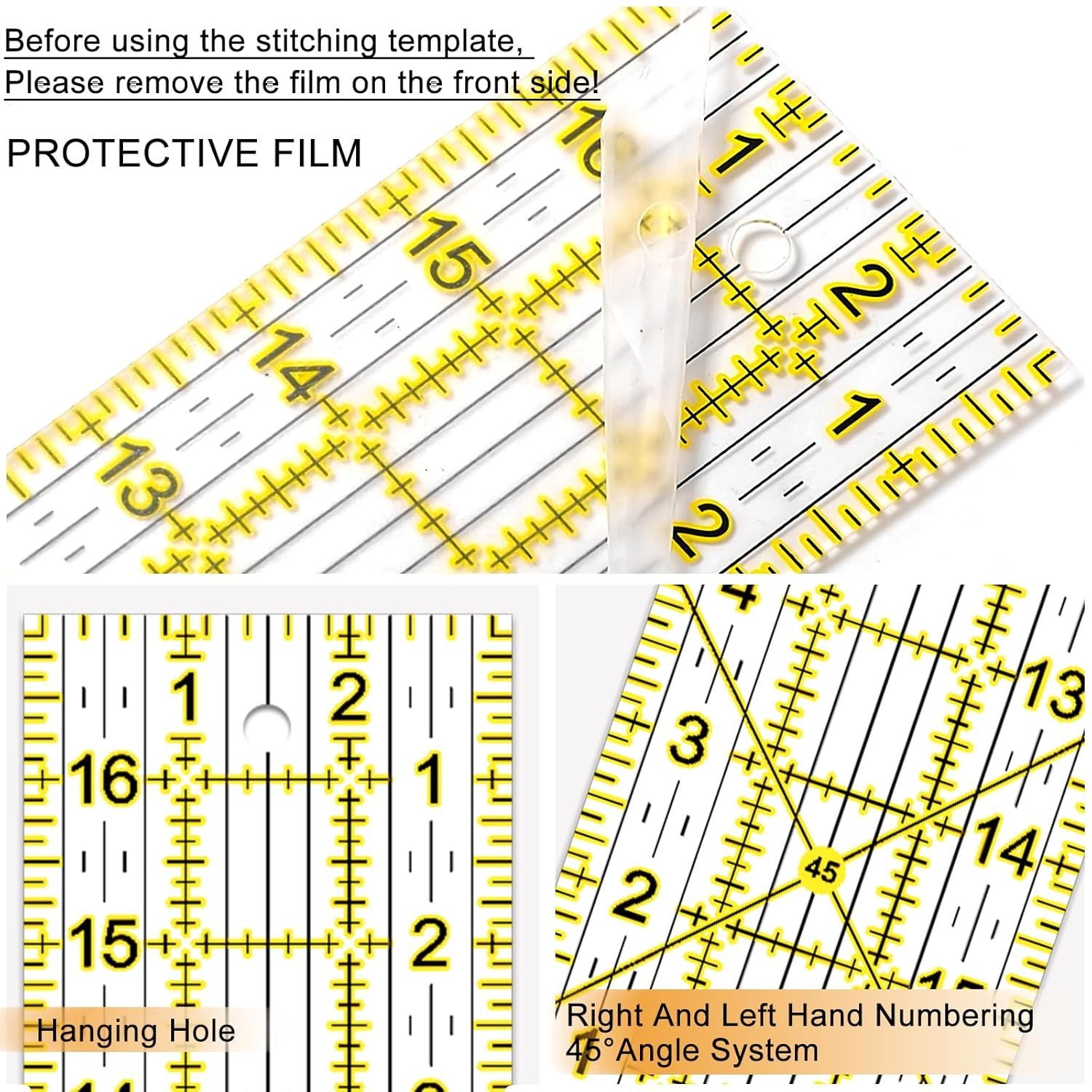 Quilting Rulers, Sewing Ruler, Acrylic Ruler for Sewing and Quilting,Cutting Rul