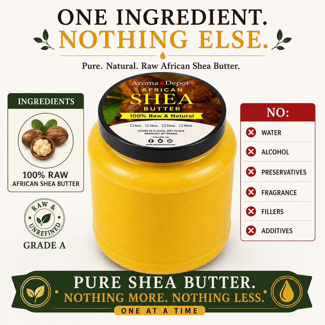 African Shea Butter Bulk 3 lb. Yellow From Ghana 100% Pure Natural Raw Unrefined