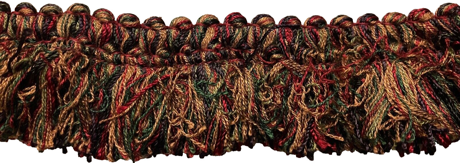 2-TONE FRINGE LOT, 2 pcs. YELLOW/MULTI 1¾” x 15″ (30″); 1¾” x 1 yd – Flaws – #50