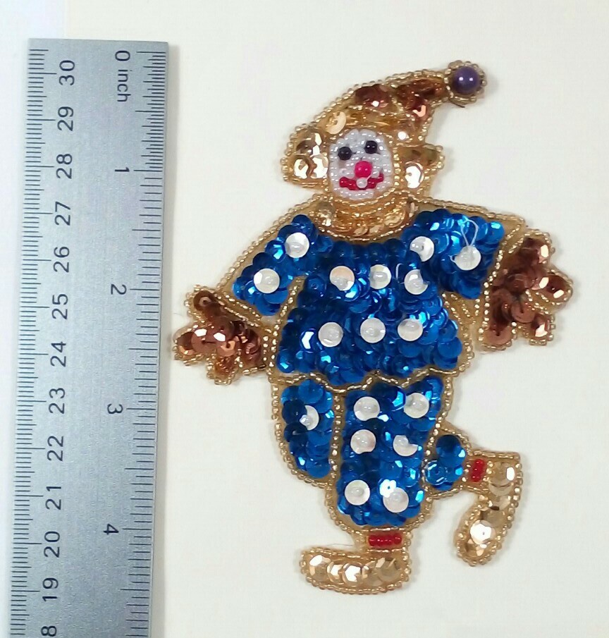 Karla Jordan Kollections CLOWN Sequin Applique removable adhesive VTG 1990s